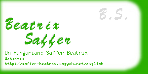 beatrix saffer business card